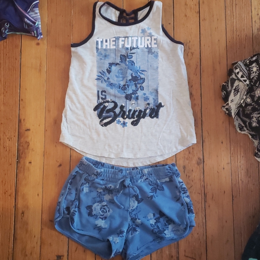 Girls tank and short set